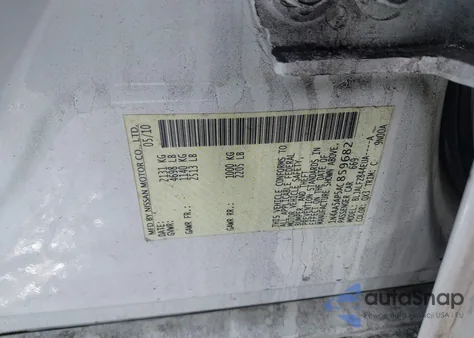 2010 Nissan Maxima 3.5 Sv z USA, uszkodzony, nr VIN 1N4AA5AP5AC859682